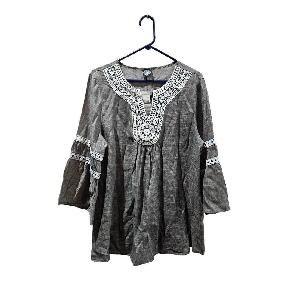 Calstyle M grey blouse